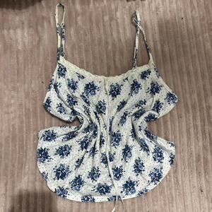 Cute blue and white floral